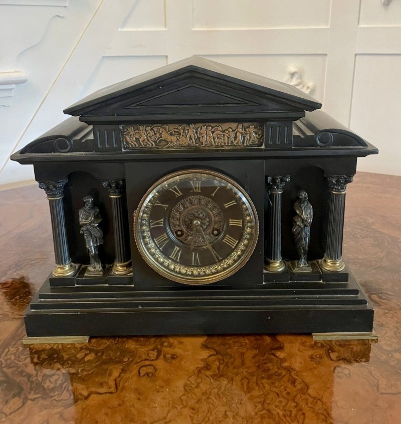 Superb Quality Antique Victorian Marble Mantle Clock - Image 2